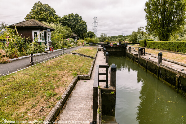 The Canal Lock At Northmoor, Oxfordshire Picture Board by Peter Greenway