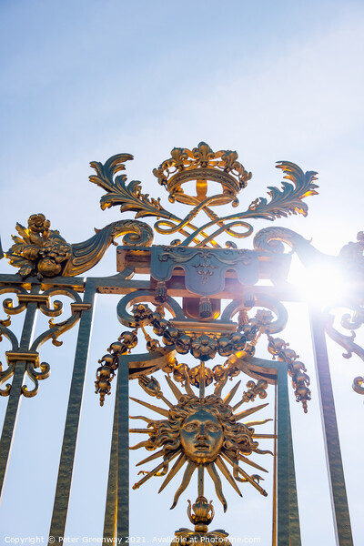 Château de Versailles Sun God Entrance Gate Picture Board by Peter Greenway
