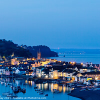 Buy canvas prints of View Of Back Beach In Teignmouth At Dusk by Peter Greenway