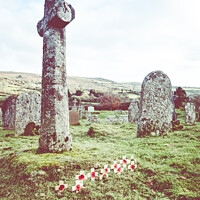 Buy canvas prints of Row Of Poppy Crosses In A Parish Church On Dartmoor by Peter Greenway