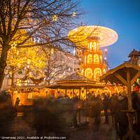 Buy canvas prints of Munich Christmas Market - Christmas Pyramid by Peter Greenway