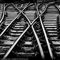 Buy canvas prints of Railway Shunting Yard Tracks by Peter Greenway