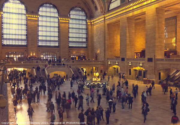 People Milling Around At Grand Central Station in  Picture Board by Peter Greenway