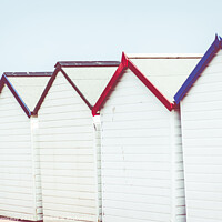 Buy canvas prints of Row of English Beach Huts by Peter Greenway