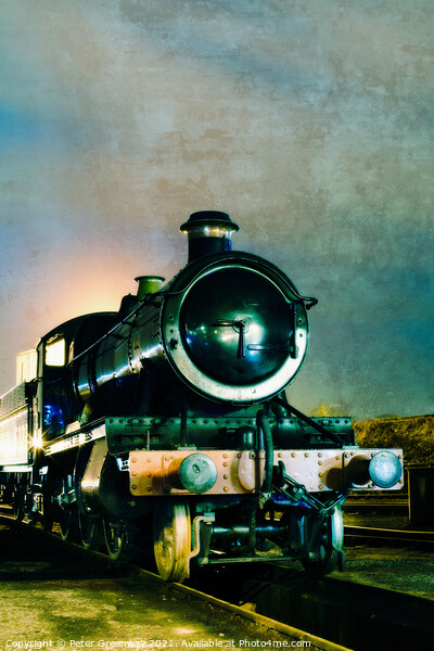 Vintage Steam Locomotive at Didcot Railway Museum Picture Board by Peter Greenway