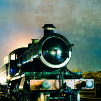 Buy canvas prints of Vintage Steam Locomotive at Didcot Railway Museum by Peter Greenway