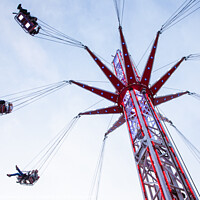 Buy canvas prints of 'Swinging Chairs' Fairground Ride At St Giles Fun Fair, Oxford by Peter Greenway