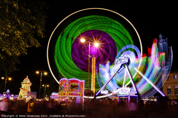 ST GILES FAIR FAIRGROUND FUNFAIR OXFORD  Picture Board by Peter Greenway