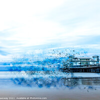 Buy canvas prints of Weston-super-Mare Pier Exploded by Peter Greenway