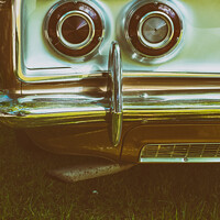 Buy canvas prints of Golden American Chevrolet Corvair - Tail Lights by Peter Greenway