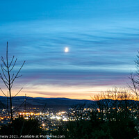 Buy canvas prints of View Over Inverness In Scotland On A Moonlit Winters Night by Peter Greenway