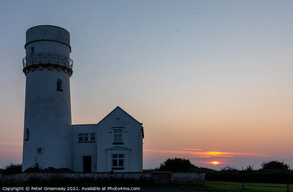 The Lighthouse In Old Hunstanton At Sunset Picture Board by Peter Greenway