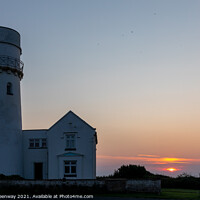 Buy canvas prints of The Lighthouse In Old Hunstanton At Sunset by Peter Greenway