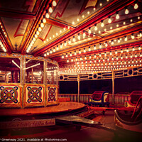 Buy canvas prints of Steam Powered Vintage 'Waltzer' Fairground Ride by Peter Greenway