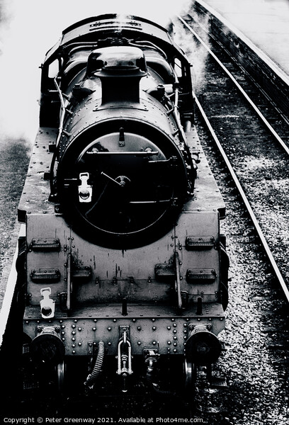 Steam Locomotive At A Station Platform On The Watercress Line Picture Board by Peter Greenway