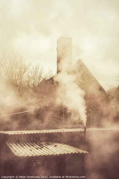 Steam Billowing Around Heritage Industrial Buildings Picture Board by Peter Greenway
