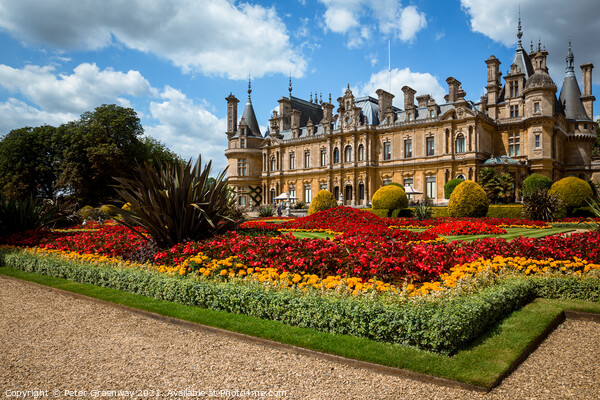 The Parterre At The Manor In Waddesdon In Full Bloom Picture Board by Peter Greenway