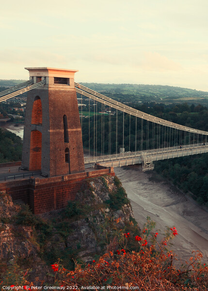 Clifton Suspension Bridge Tower, Avon Picture Board by Peter Greenway