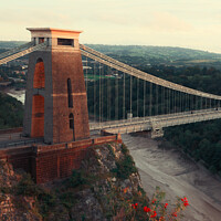 Buy canvas prints of Clifton Suspension Bridge Tower, Avon by Peter Greenway