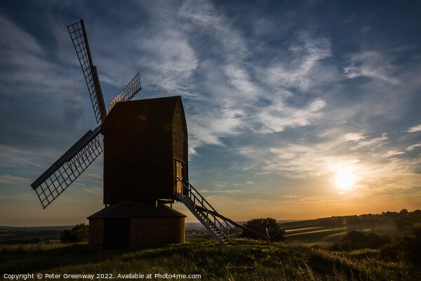 The Iconic Windmill At Brill In Oxfordshire At Sunset Picture Board by Peter Greenway