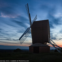 Buy canvas prints of The Iconic Windmill At Brill In Oxfordshire At Sunset by Peter Greenway