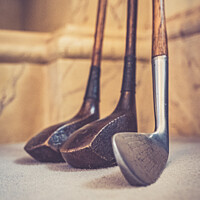 Buy canvas prints of Vintage Golf Clubs by Peter Greenway