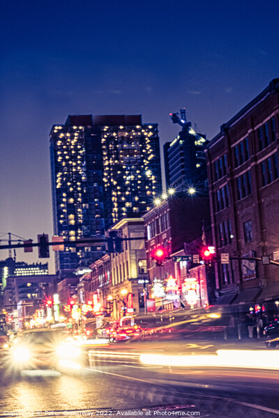 Downtown Nashville, Tennessee On A Saturday Night Picture Board by Peter Greenway