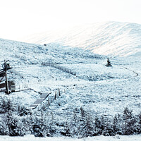 Buy canvas prints of Ski Slopes At Cairngorm Ski-Resort In The Scottish Highlands by Peter Greenway