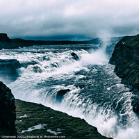 Buy canvas prints of Gullfoss Waterfall, Hvita, Iceland by Peter Greenway