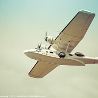 Buy canvas prints of Catalina Flying Boat At Farnborough Airshow by Peter Greenway