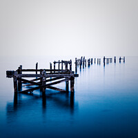 Buy canvas prints of The Remains Of The Old Pier At Swanage, Dorset by Peter Greenway