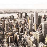 Buy canvas prints of New York City Skyscrapers From The Empire State Bu by Peter Greenway