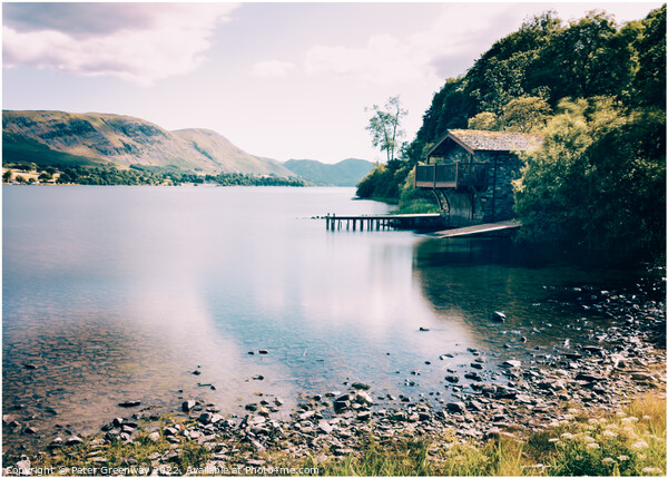 The Duke Of Portland Boathouse, Ullswater In The L Picture Board by Peter Greenway