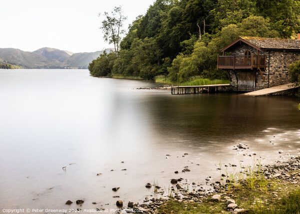 The Duke Of Portland Boathouse, Ullswater In The L Picture Board by Peter Greenway