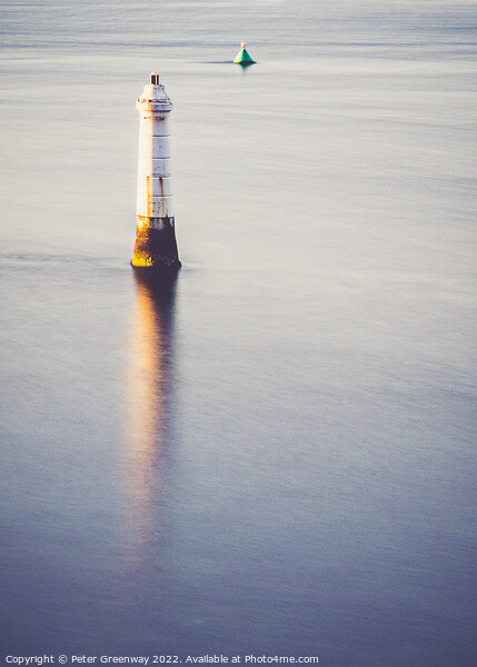 Lighthouse Beacon On The Ness At Shaldon Ay Dawn Picture Board by Peter Greenway