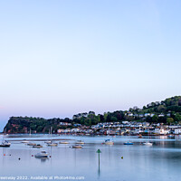Buy canvas prints of Boats Moored On The River Teign At Sunset In Shaldon, Devon by Peter Greenway