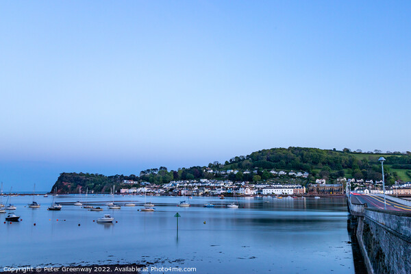 Boats Moored On The River Teign At Sunset In Shaldon, Devon Picture Board by Peter Greenway