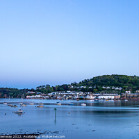 Buy canvas prints of Boats Moored On The River Teign At Sunset In Shaldon, Devon by Peter Greenway
