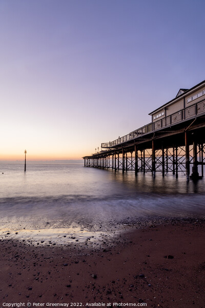 The Grand Pier At Teignmouth At Sunrise On An Autumn Morning Picture Board by Peter Greenway
