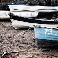 Buy canvas prints of Boats Beached At Low Tide On Teignmouth 'Back Beach' In Devon by Peter Greenway