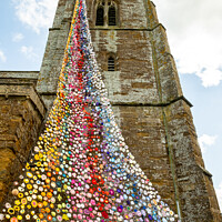 Buy canvas prints of Tower Of All Saints Church, Middleton Cheney Decorated In Crocch by Peter Greenway