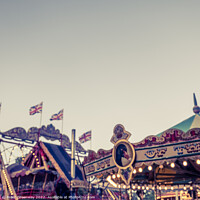 Buy canvas prints of Vintage Steam Powered Fairground Rides At Carters Steam Fair by Peter Greenway