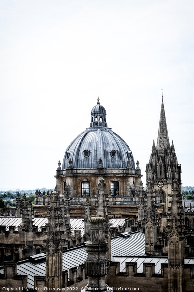 The Dreaming Spires Of Oxford From The Top Of The Sheldonian The Picture Board by Peter Greenway
