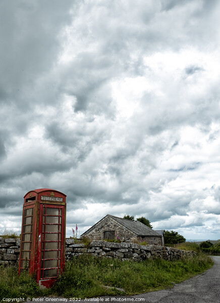 Abandoned Red Telephone Box On Dartmoor, Devon Picture Board by Peter Greenway