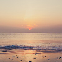 Buy canvas prints of Swanage Beach At Sunrise by Peter Greenway