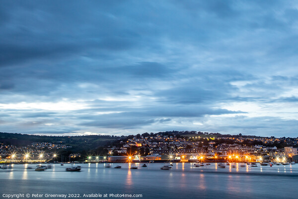 Teignmouth From Shaldon Beach In Long Exposure Picture Board by Peter Greenway