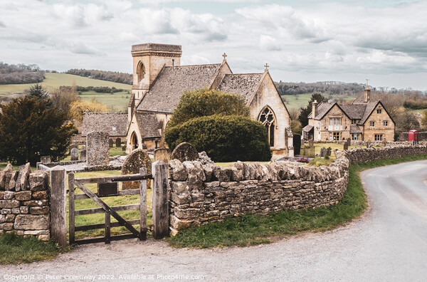 The Quintessential English Village Of Snowshill In The Cotswolds Picture Board by Peter Greenway