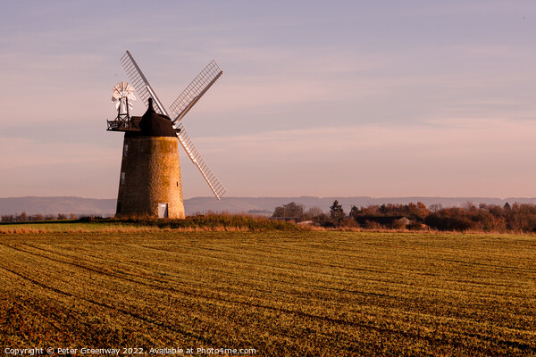 Sunset Behind The Old Windmill At Little Milton, Oxfordshire Picture Board by Peter Greenway