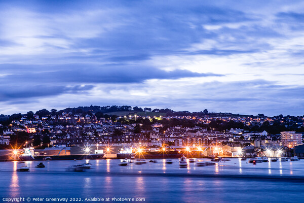 Teignmouth From Shaldon Beach In Long Exposure Picture Board by Peter Greenway
