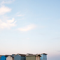 Buy canvas prints of Beach Huts On Teignmouth's Back Beach At Sunset by Peter Greenway